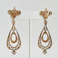 Vintage 1940s Victorian Revival Ornate Drop Earrings