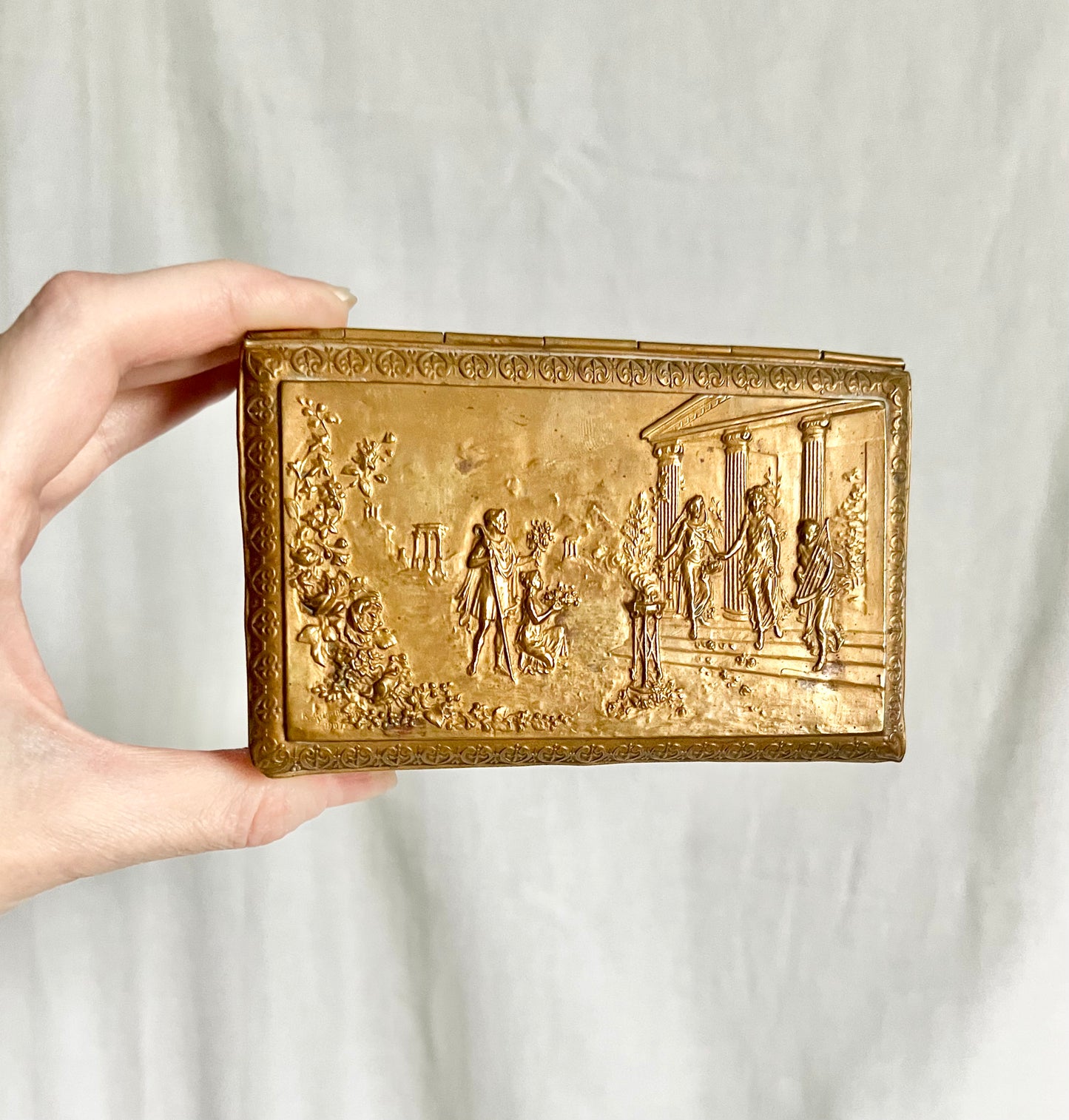 Antique 1907 Parisian Metal Perfume Box by Delettrez