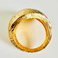 Shiny Brushed Gold Massive Oblong Statement Ring