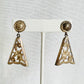 Vintage Mexican Sterling Silver Pierced Floral Earrings