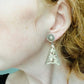 Vintage Mexican Sterling Silver Pierced Floral Earrings