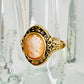 Vintage Gold Tone Cameo Antique Style Ring