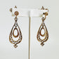 Vintage 1940s Victorian Revival Ornate Drop Earrings