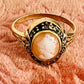 Vintage Gold Tone Cameo Antique Style Ring
