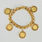 Vintage MidCentury Gold Filled Bracelet With Five Charms