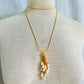 Vintage Long Gold Chain Pearl Tassel Necklace