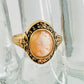 Vintage Gold Tone Cameo Antique Style Ring
