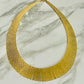 Gold Over Sterling Vermeil Cleopatra Style Italian Collar Necklace