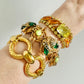 Vintage Gold Joan Rivers Textured Link Bracelet