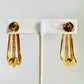 Vintage Shiny Gold 1990s Half Hoop Pierced Earrings
